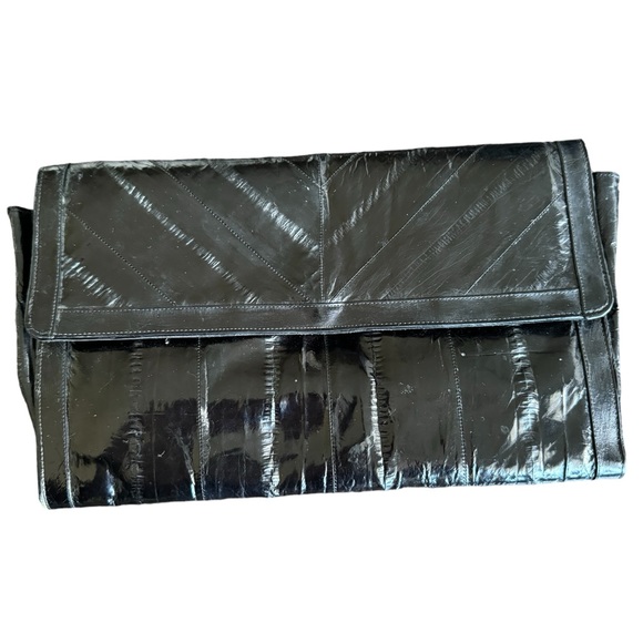 Vintage Black Eel skin clutch - Picture 8 of 8